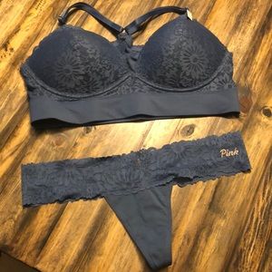NWT VS pink bralette and panty set